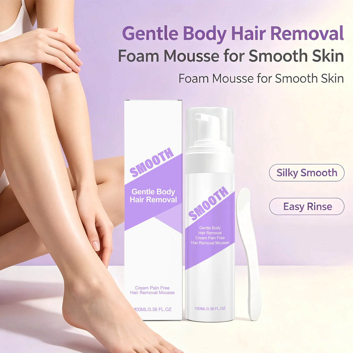 Painless Hair Removal Mousse for Smooth Skin