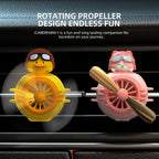 Bear Pilot Rotating Propeller Car Vent Air Freshener Fragrance Diffuser