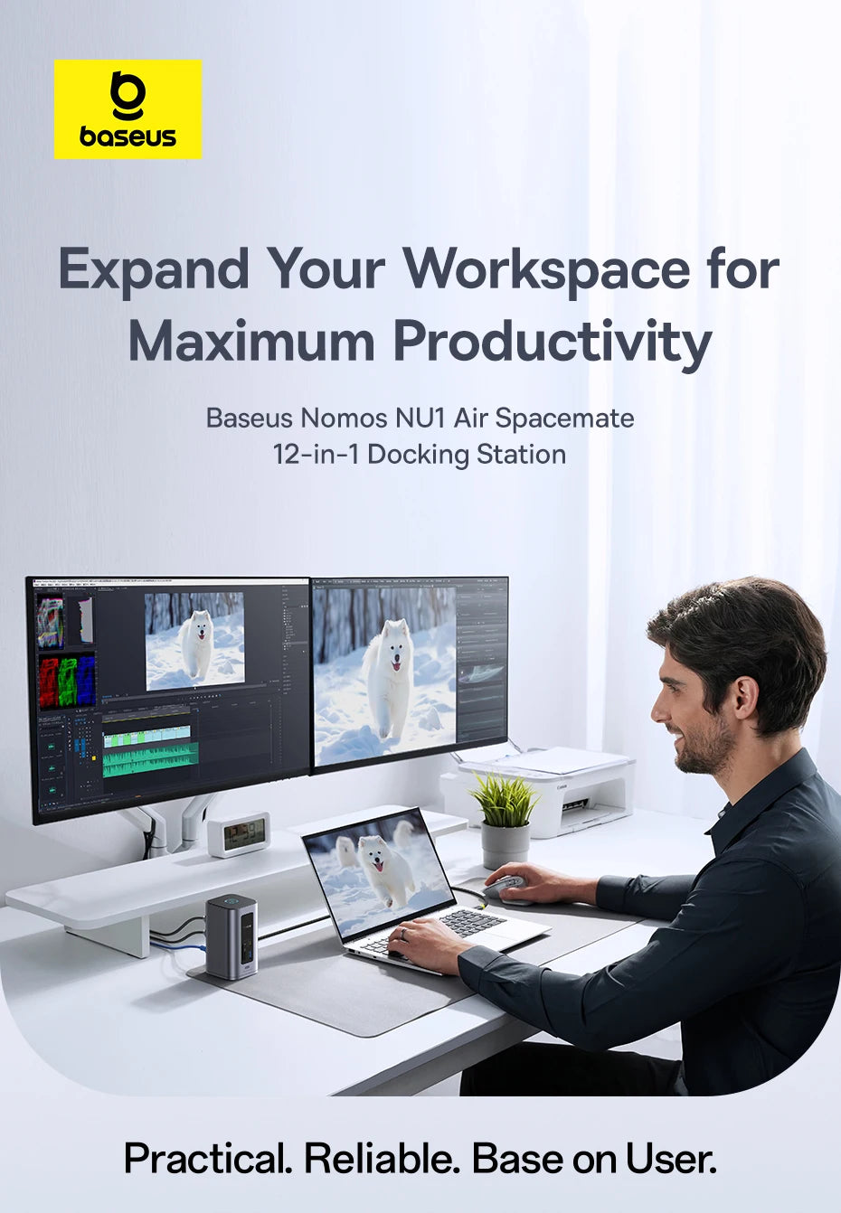 12-in-1 USB-C Docking Station with Dual 4K HDMI and 100W Power Delivery - 11