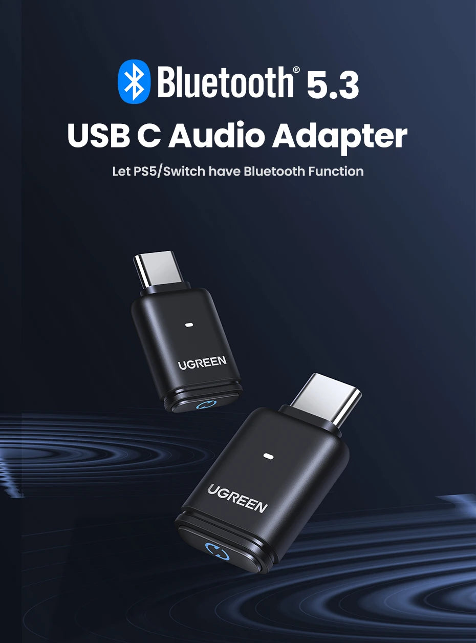 USB-C Bluetooth 5.3 Audio Transmitter for PC and Gaming Consoles