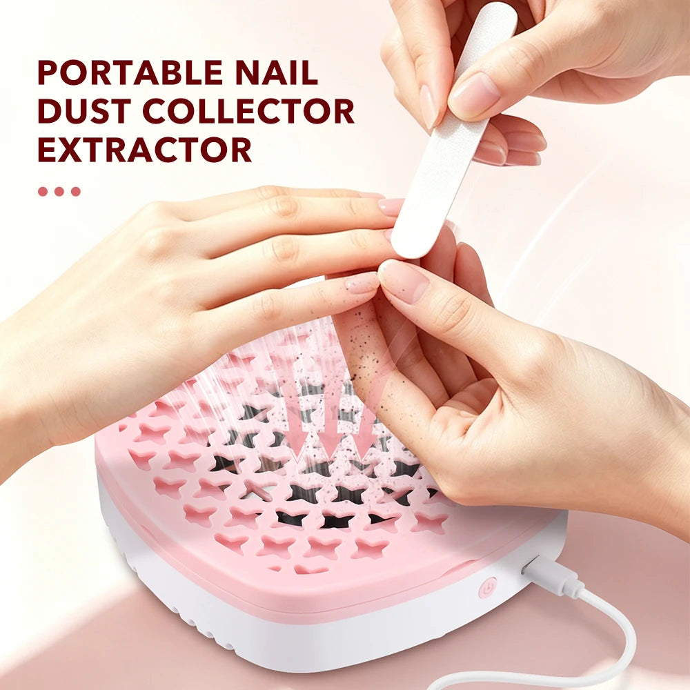 USB-Powered Nail Dust Collector with Washable Filter