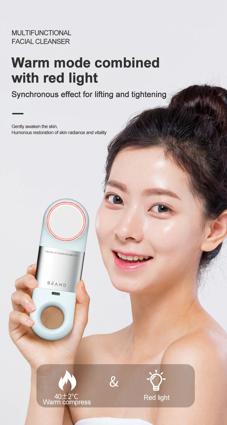 Hot and Cold Facial Cleansing Brush with Massager - 13