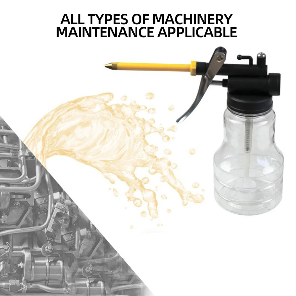 250ml Manual Pump Oiler Bottle High Pressure Lubrication Spray Can
