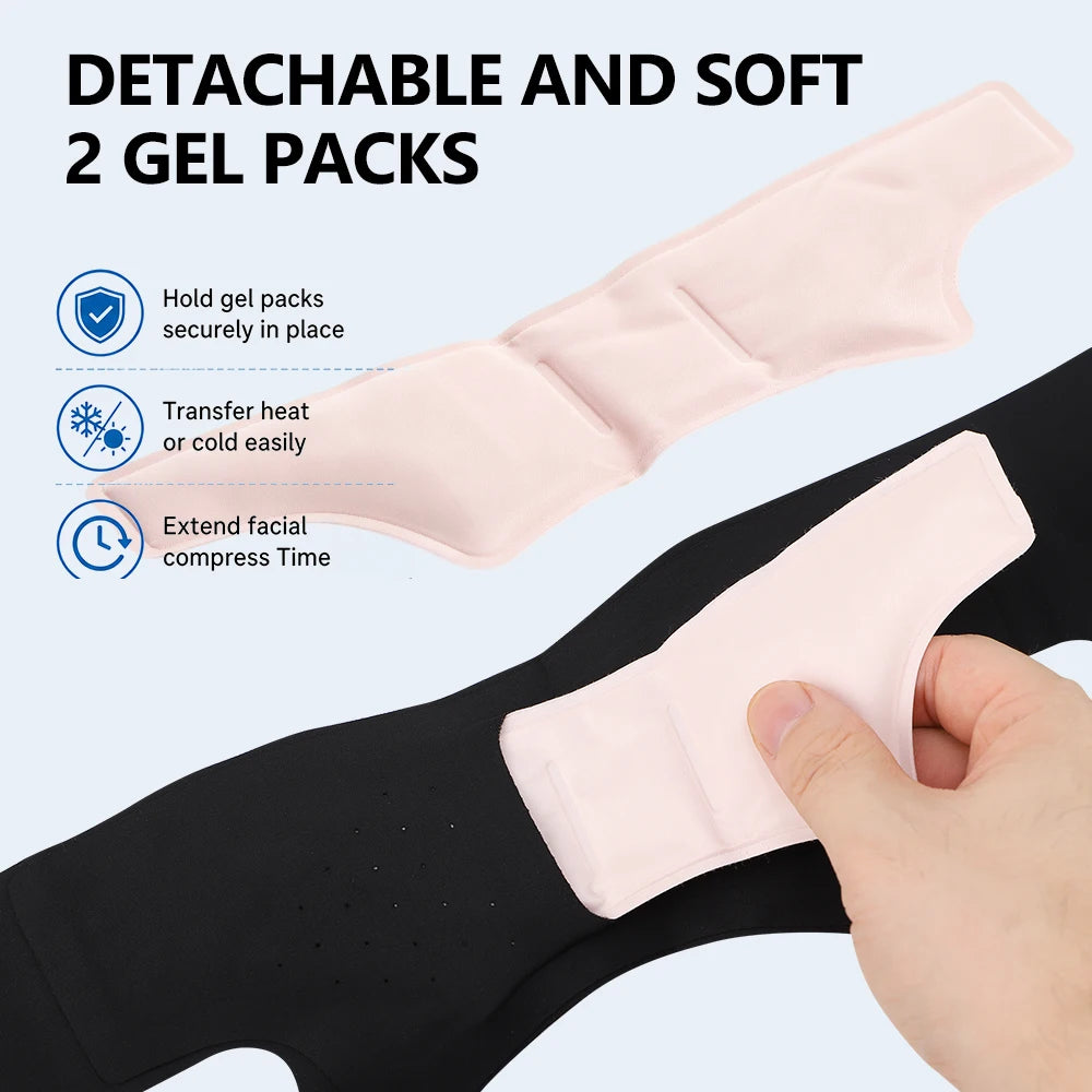 Hot and Cold Facial Compression Wrap for Chin and Jaw