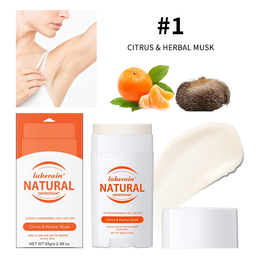 Long-Lasting Natural Solid Deodorant Stick for Men and Women