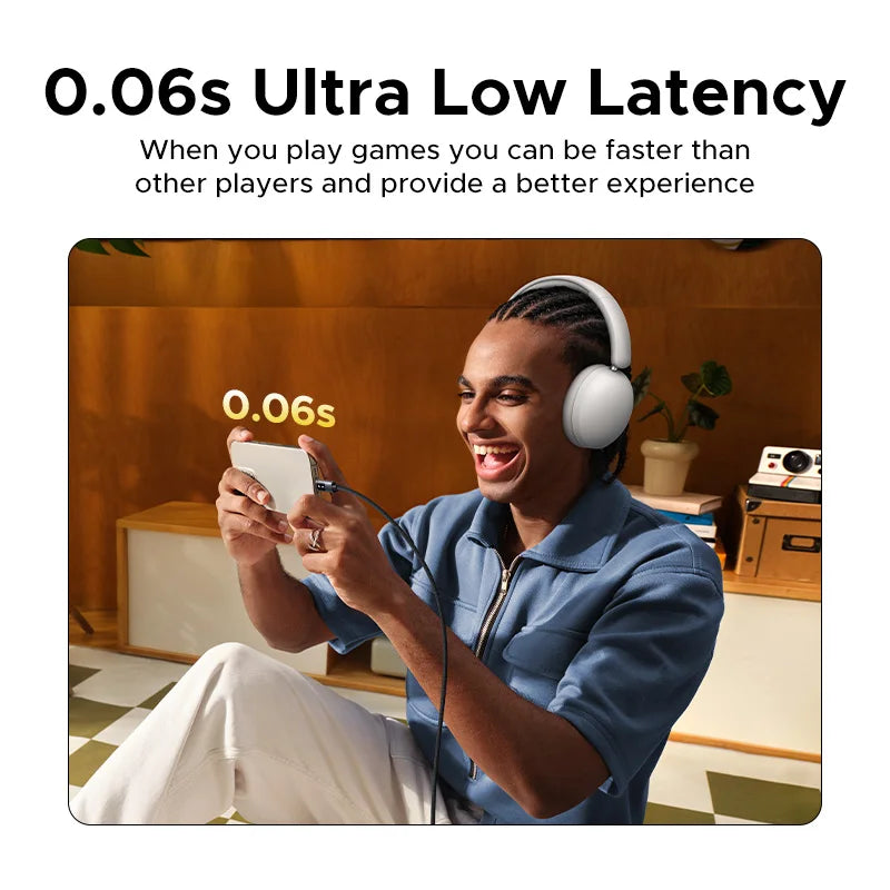 Wireless Bluetooth 5.4 Over-Ear Headphones with 80H Playtime - 4