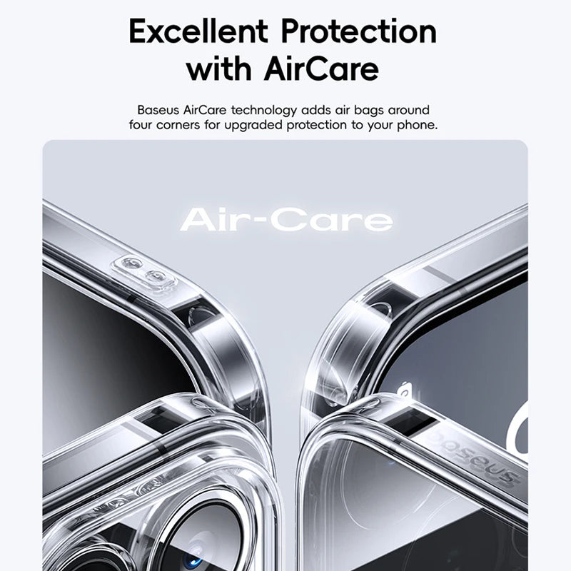 Clear Corning Glass Protective Case for iPhone 16 and 17 Pro Max