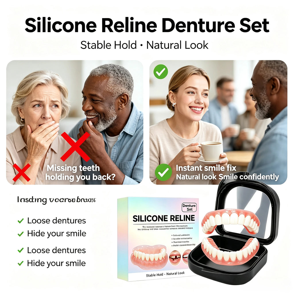 Comfort Fit Silicone Denture Set for Natural Smile
