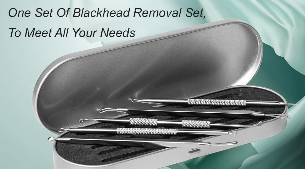 Stainless Steel Blackhead and Pimple Extractor Kit - 7