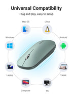 Slim Wireless Bluetooth Mouse with 4000 DPI Silent Click