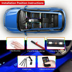 48 LED RGB Car Interior Foot Light Kit with App and Remote Control