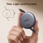 100W Retractable USB-C to USB-C Fast Charging Cable
