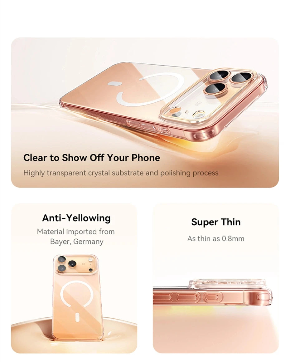 Magnetic Transparent Protective Case for iPhone
