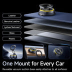 Magnetic Vacuum Suction Car Phone Mount with 360° Rotation