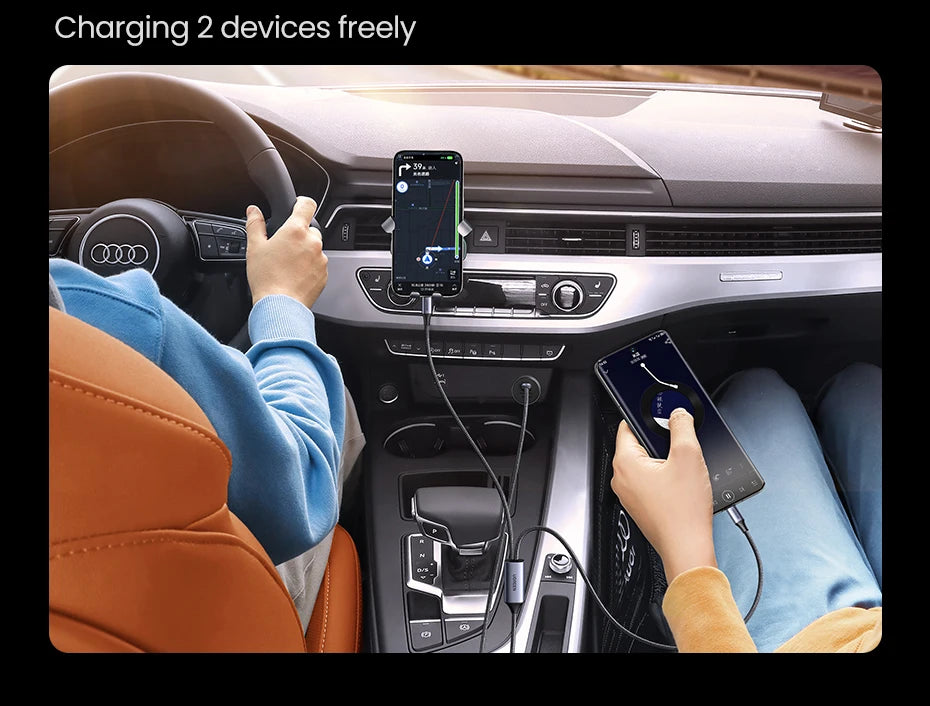 100W 2-in-1 USB-C Fast Charging Cable