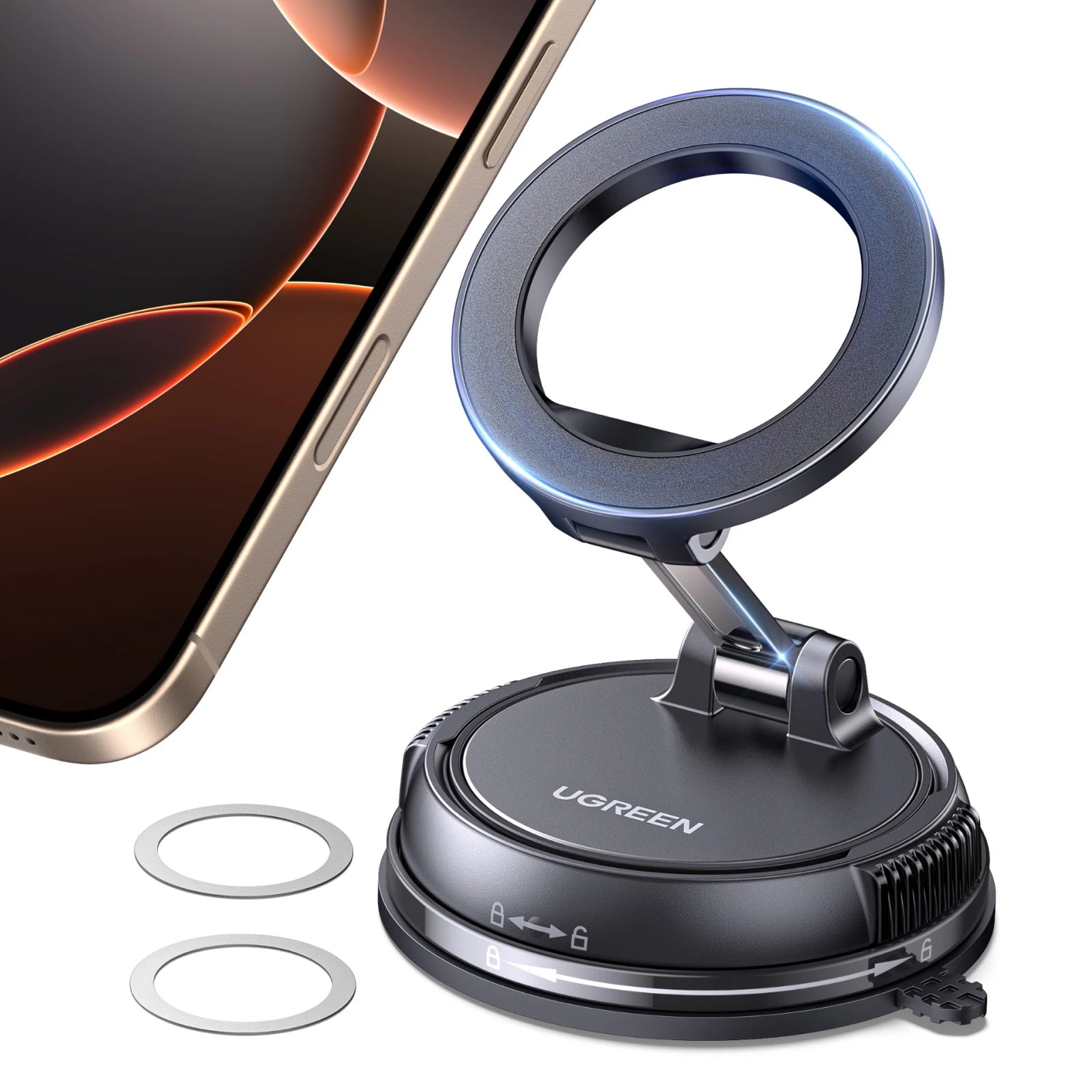 Magnetic Dashboard Car Phone Mount for Smartphones - 1
