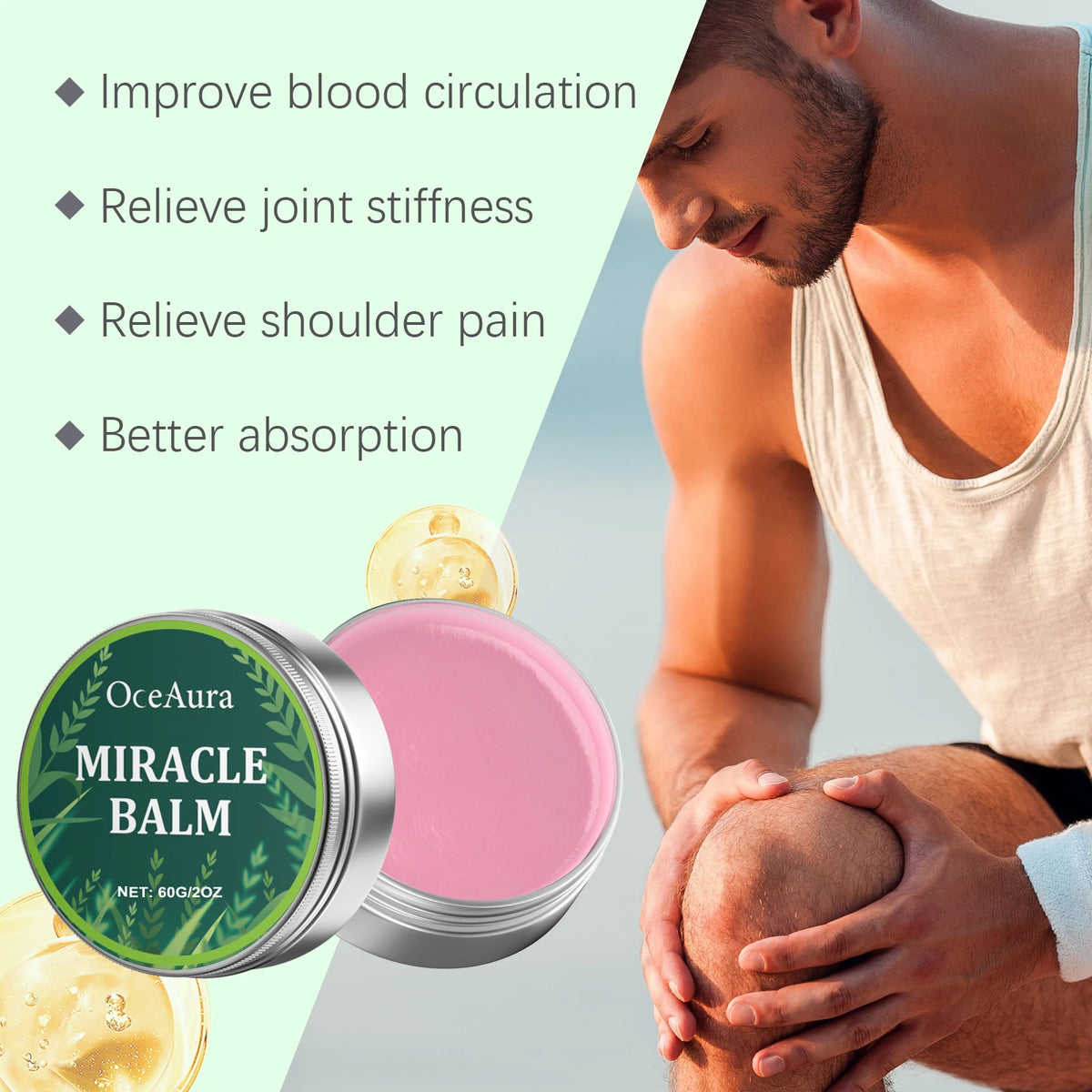 Herbal Massage Balm for Joint and Muscle Soreness