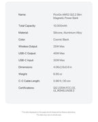 10000mAh Magnetic Wireless Power Bank 45W Fast Charging