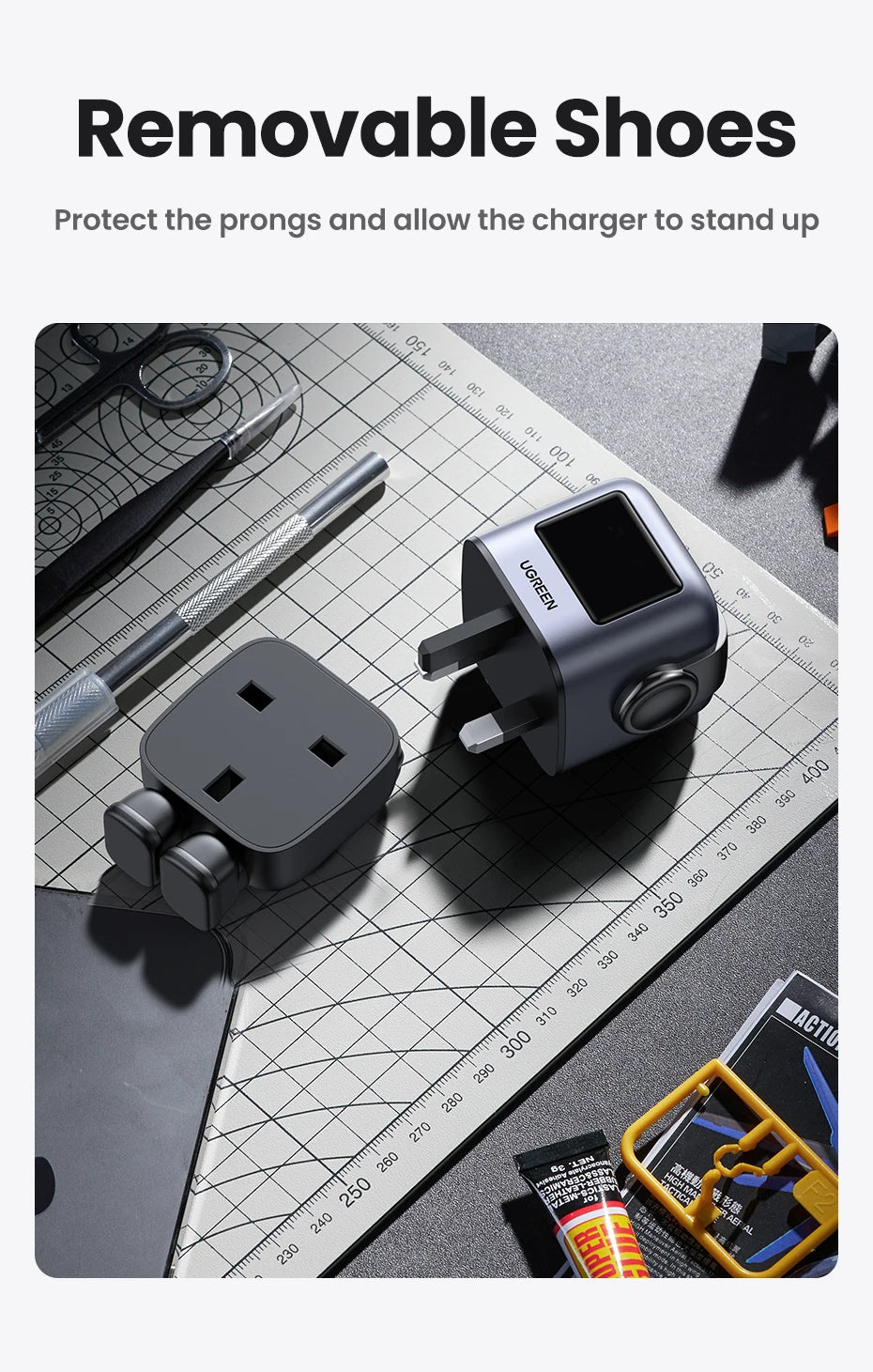65W GaN USB-C Fast Charger with LED Display for Laptops and Phones - 20