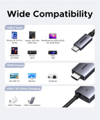 4K USB-C to HDMI Adapter with 100W PD Fast Charging