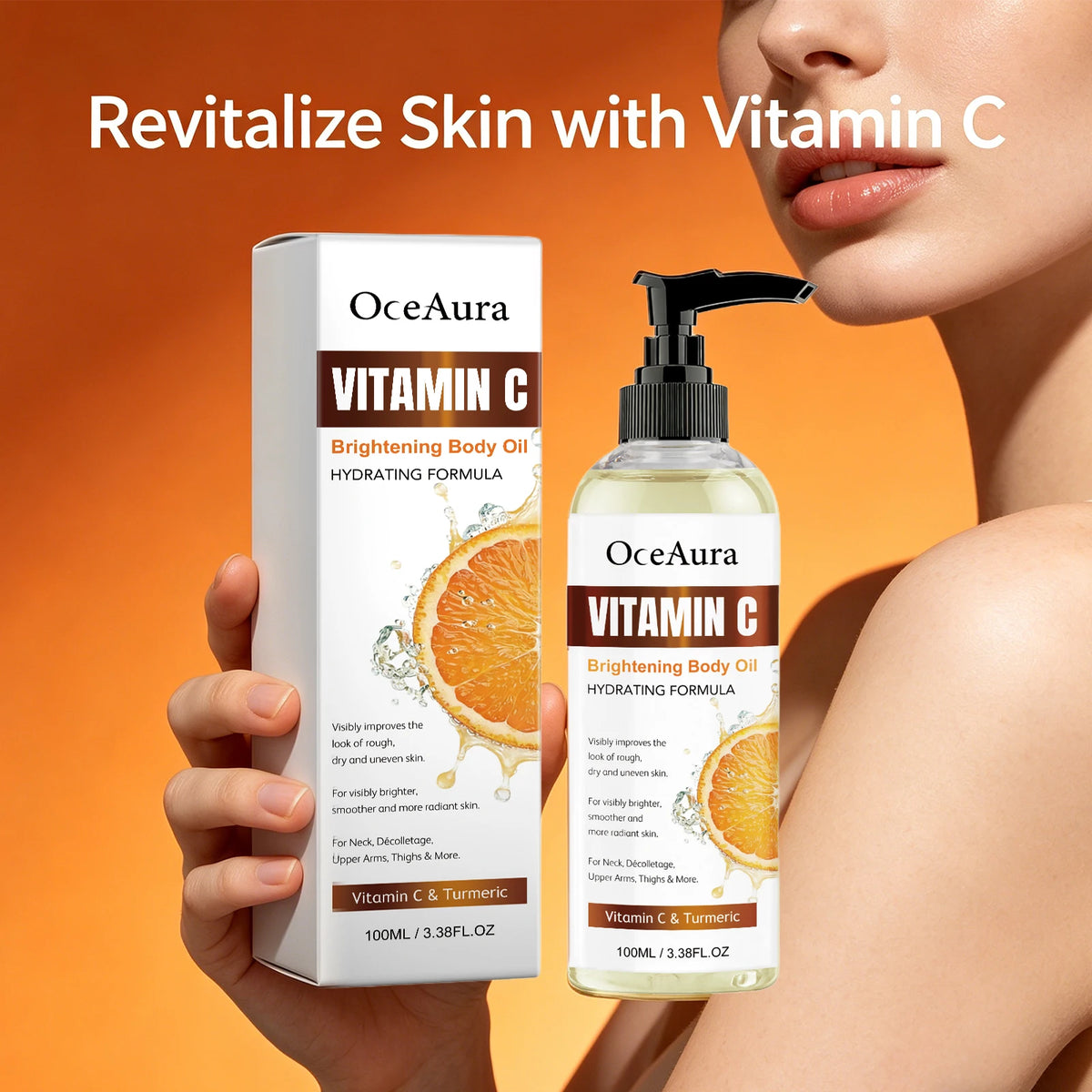 Turmeric Vitamin C Glow Body Oil for Brightening and Hydration