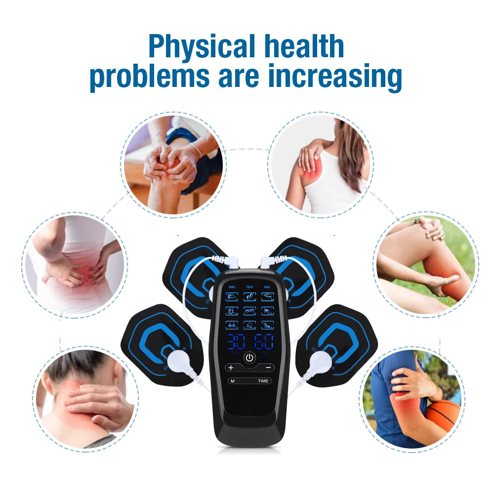 Portable Electric TENS EMS Body and Neck Muscle Massager - 9