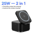 25W 2-in-1 Magnetic Wireless Charging Station for Smartphones