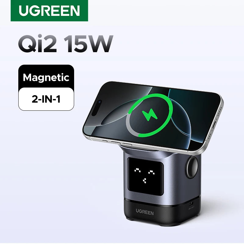 2-in-1 Qi2 15W Magnetic Wireless Charging Stand - 1