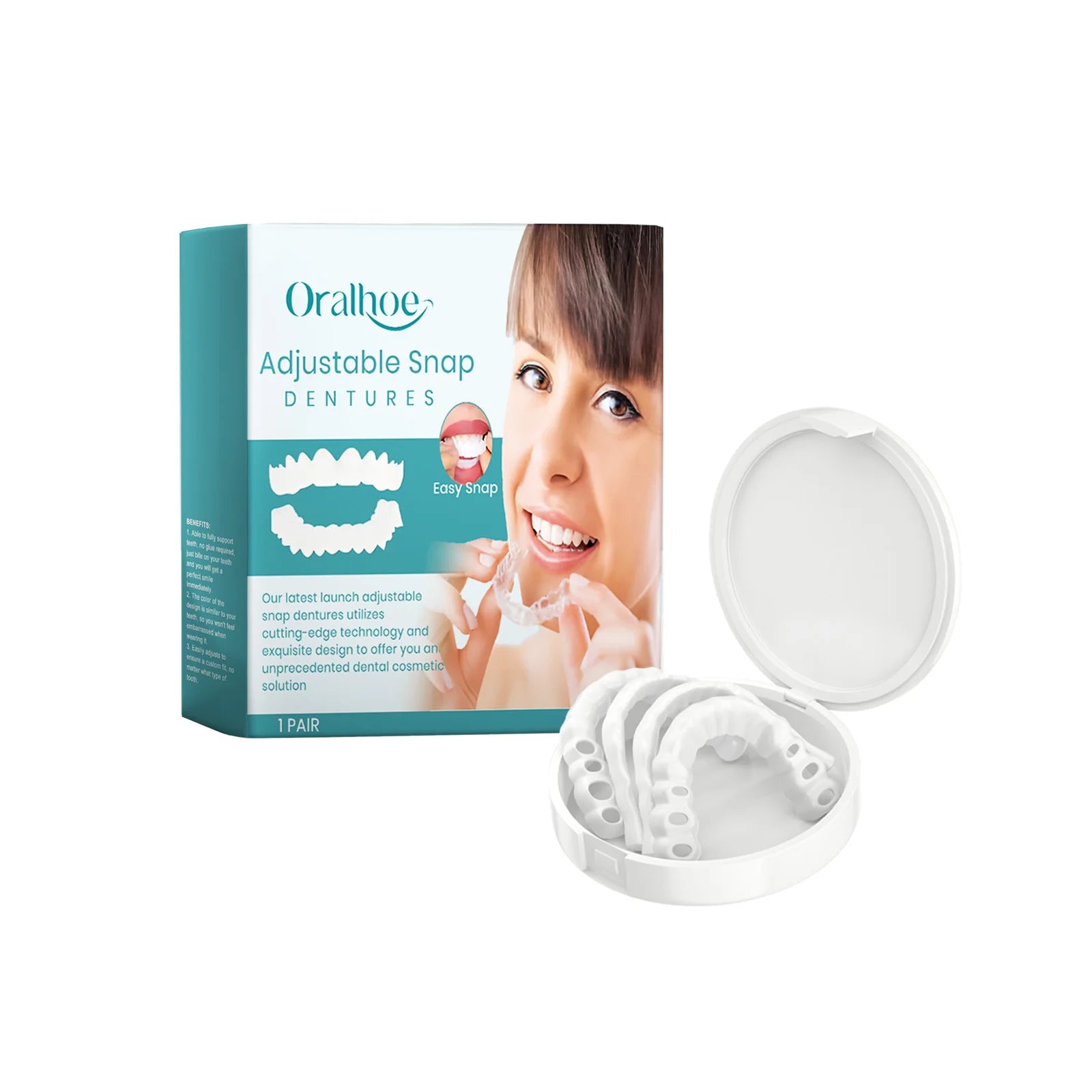 Adjustable Snap-On Dentures for Missing Teeth Repair - 7