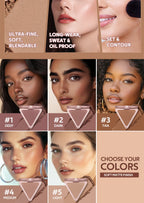 Matte Bronzer Powder for Face Contouring