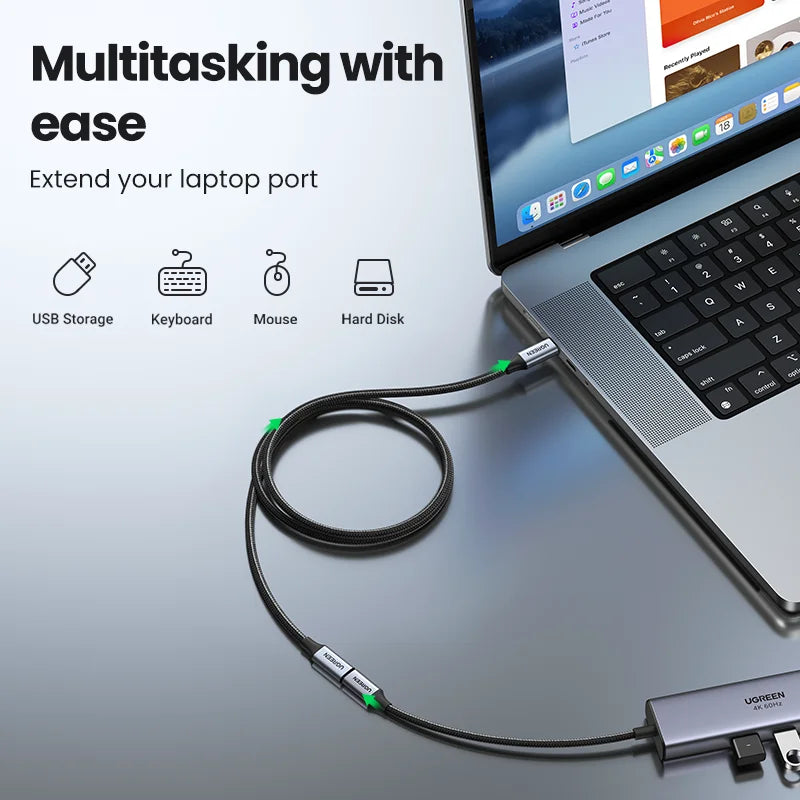 USB-C 3.2 Gen 2 Extension Cable 10Gbps 100W 4K