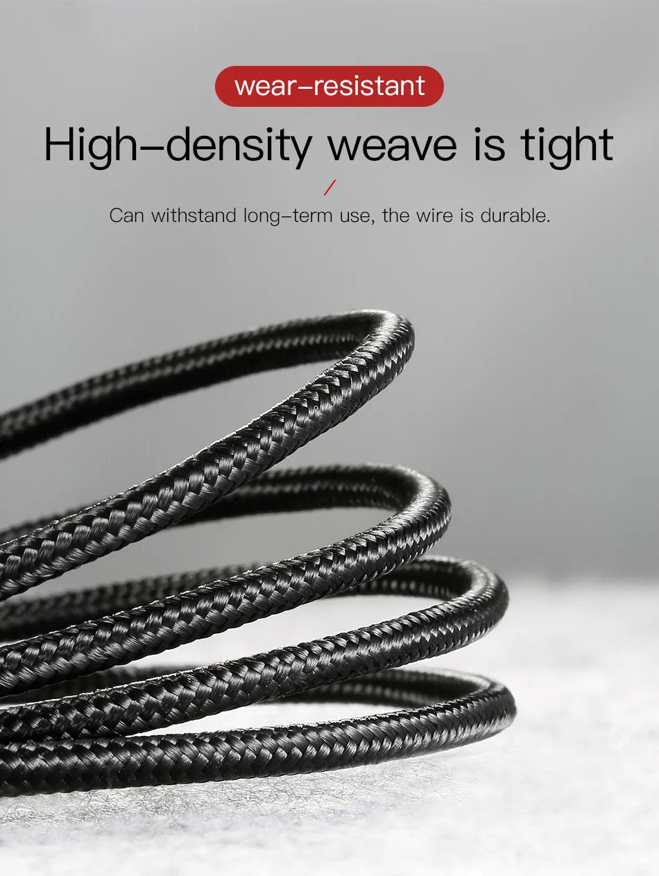 3A Fast Charging USB-A to USB-C Braided Data Cable