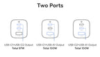 100W GaN 3-Port Fast Wall Charger for Laptops and Smartphones