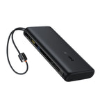 100W 20000mAh Fast Charging Power Bank with Built-In USB-C Cables