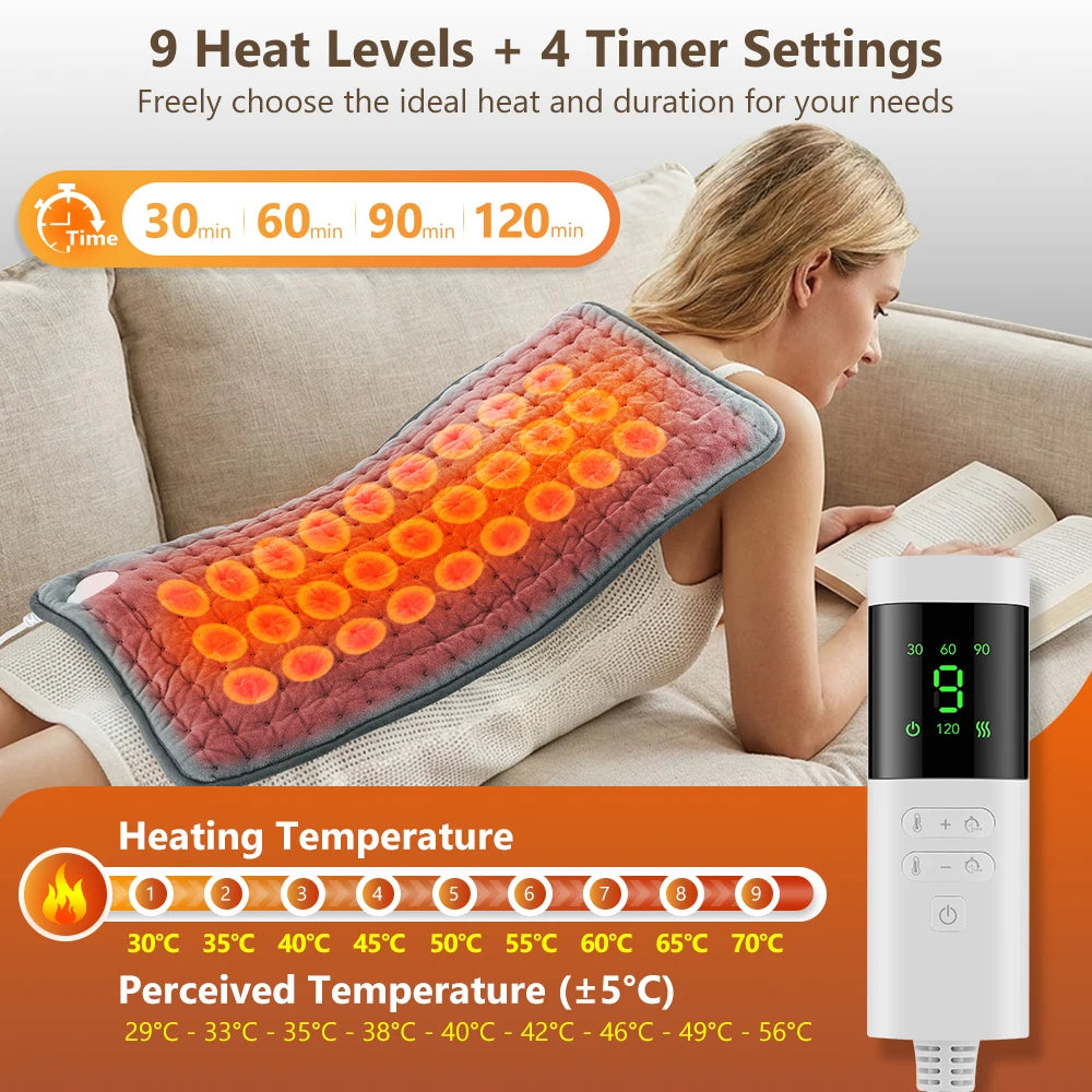 Natural Jade Stone Electric Heating Pad with 9 Heat Levels - 1