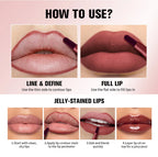 Dual-Sided Long-Lasting Waterproof Lip Stain and Liner Pen