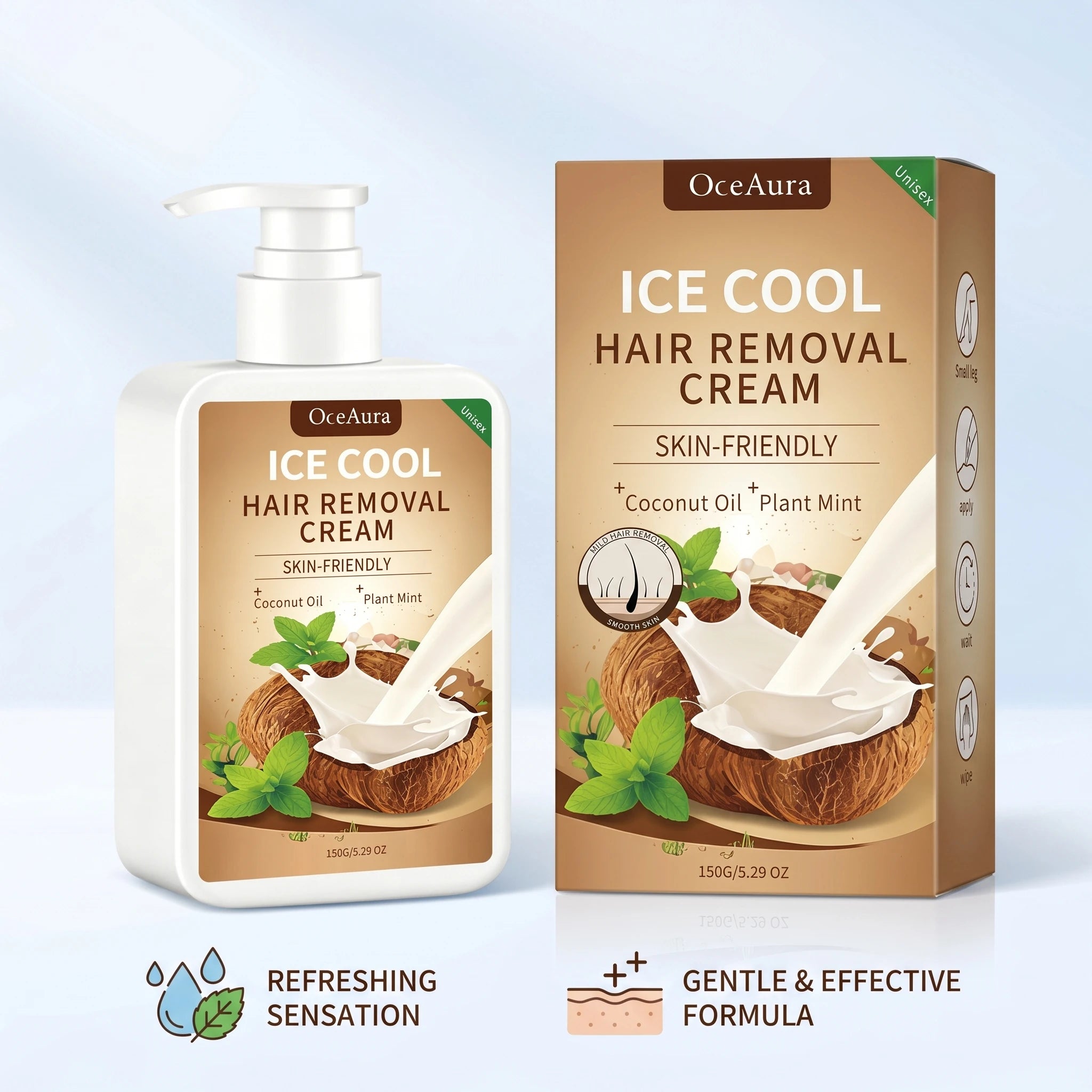 Ice Cool Painless Hair Removal Cream for Face and Body - 11