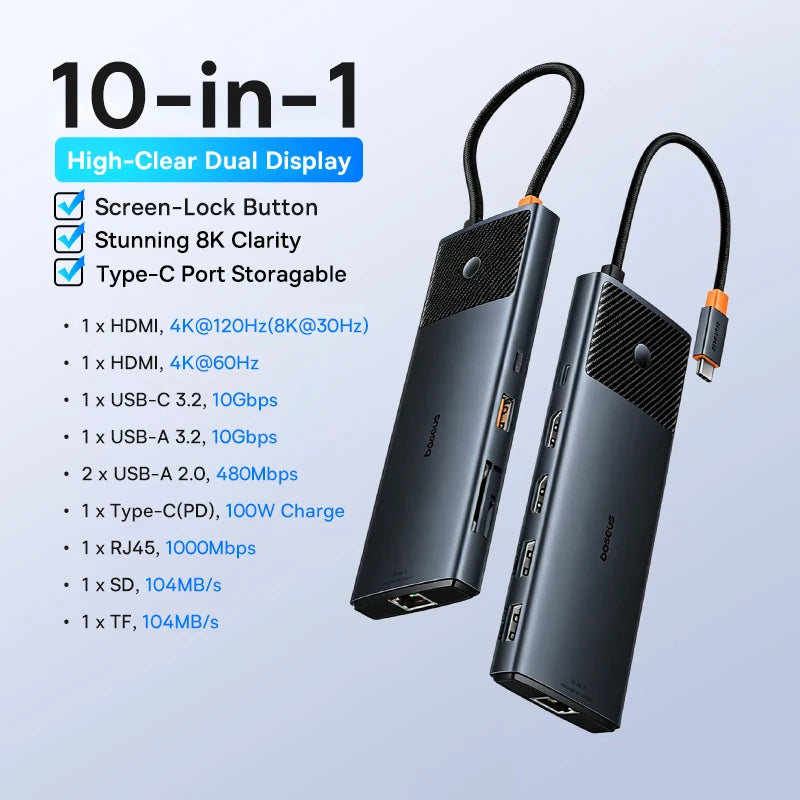 12-in-1 USB-C Triple Display Docking Station with Laptop Stand - 28