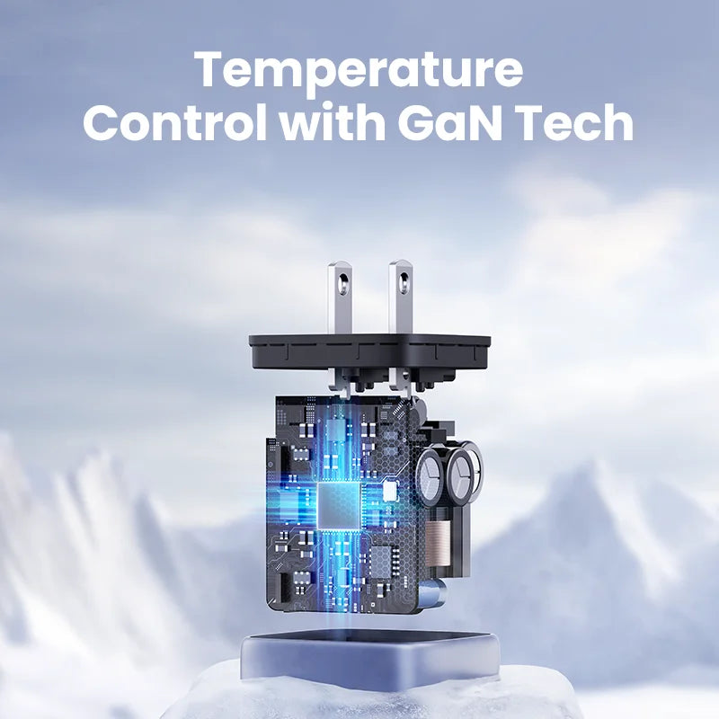35W GaN Dual Port USB-C and USB-A Fast Wall Charger