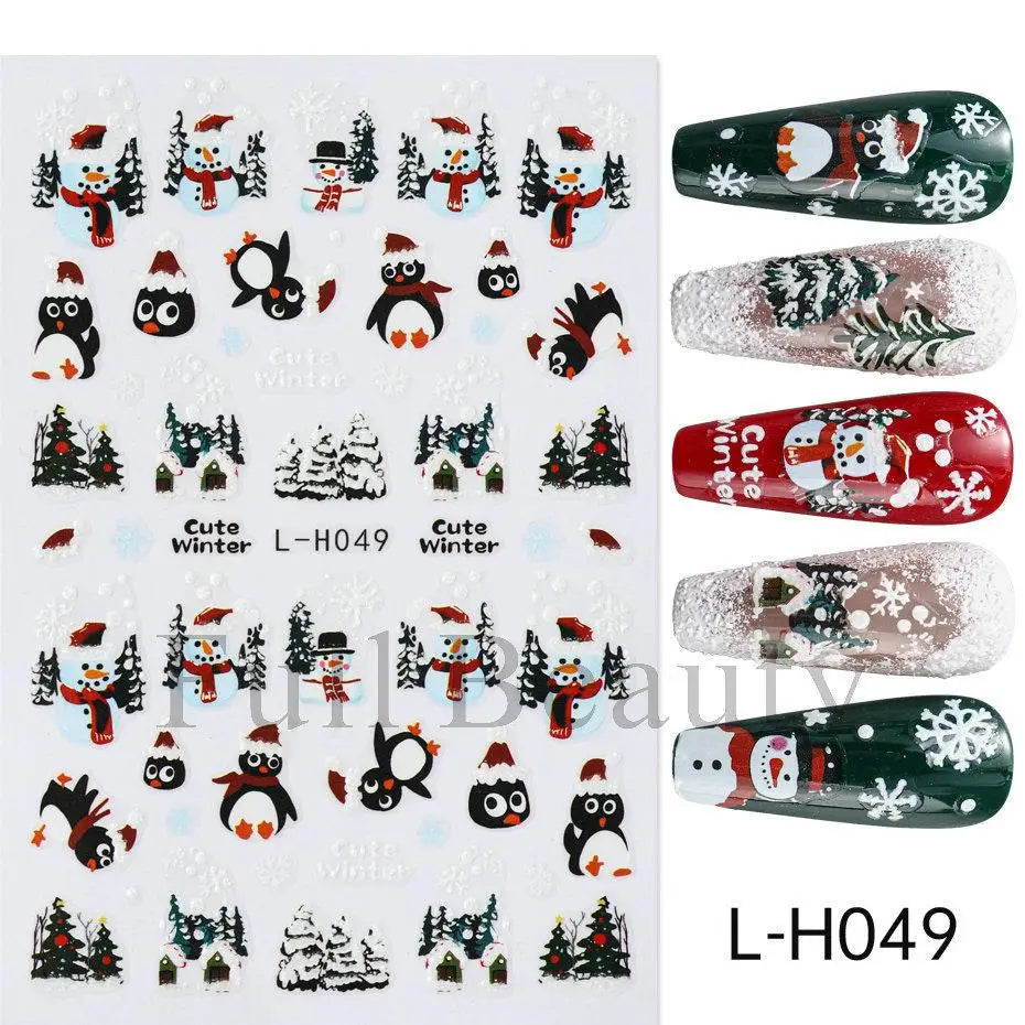 Christmas Cartoon Nail Art Decals - 73