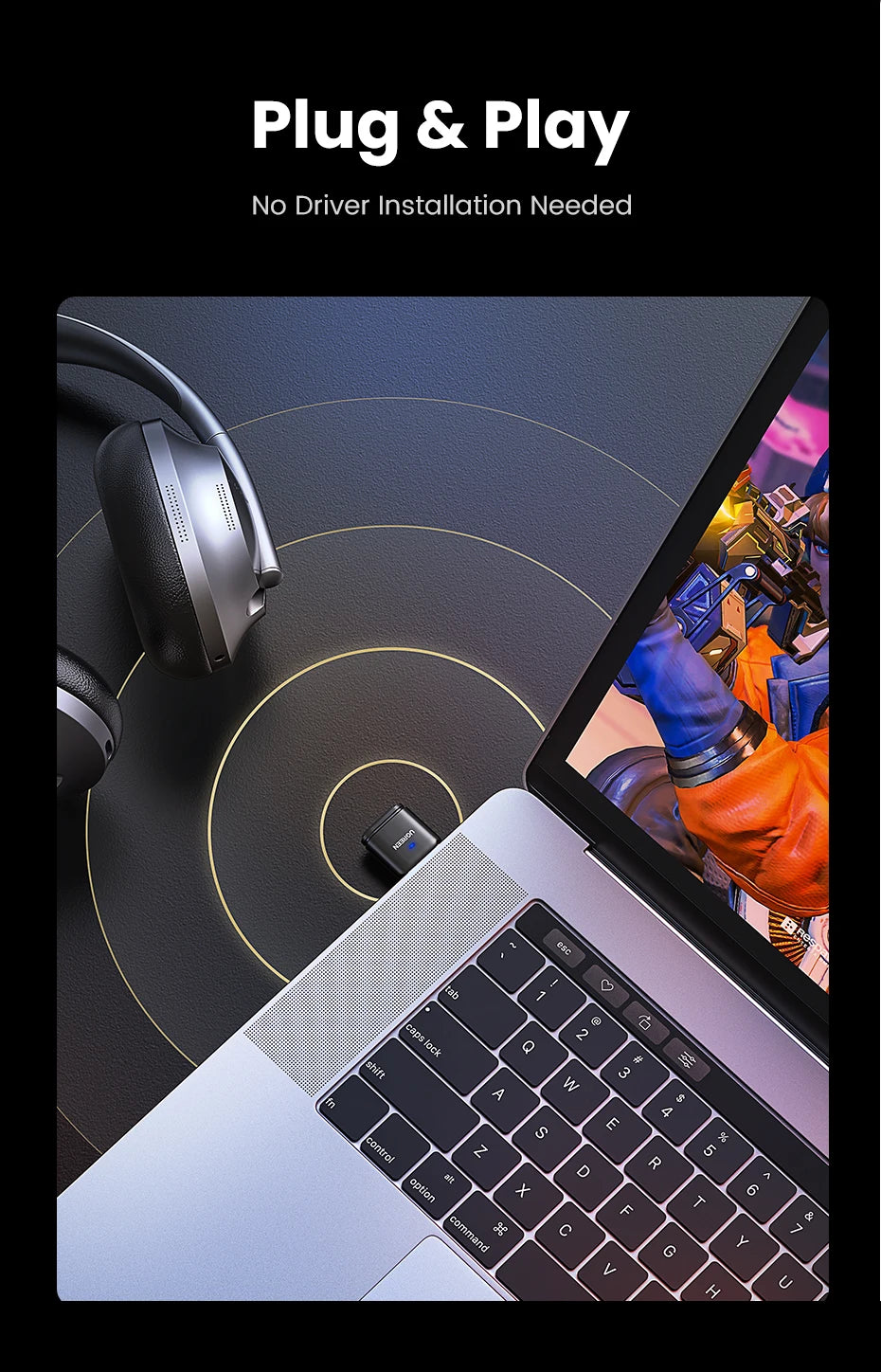 Bluetooth 5.3 Audio Transmitter for PS5 PS4 and Nintendo Switch - 18