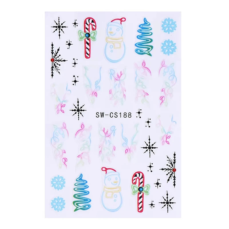 Christmas Cartoon Nail Art Decals - 21