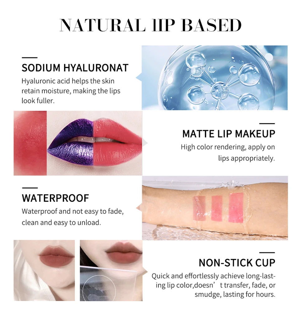 Waterproof Peel-Off Lip Stain for Long-Lasting Color - 14