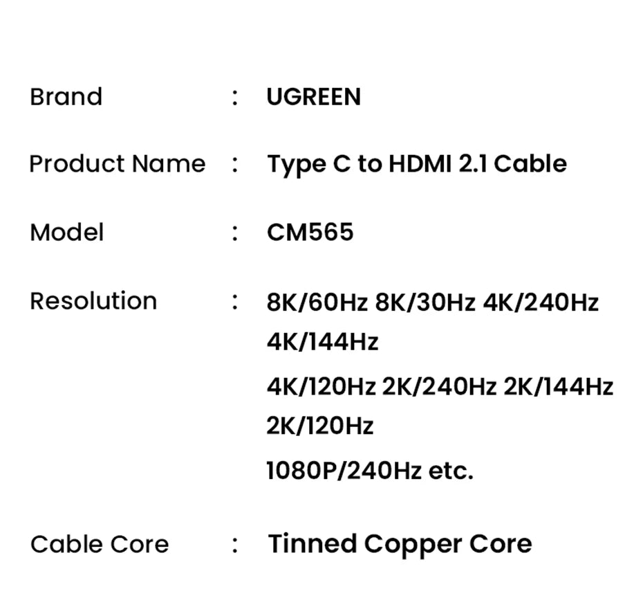 8K USB-C to HDMI Adapter Cable for High-Resolution Displays