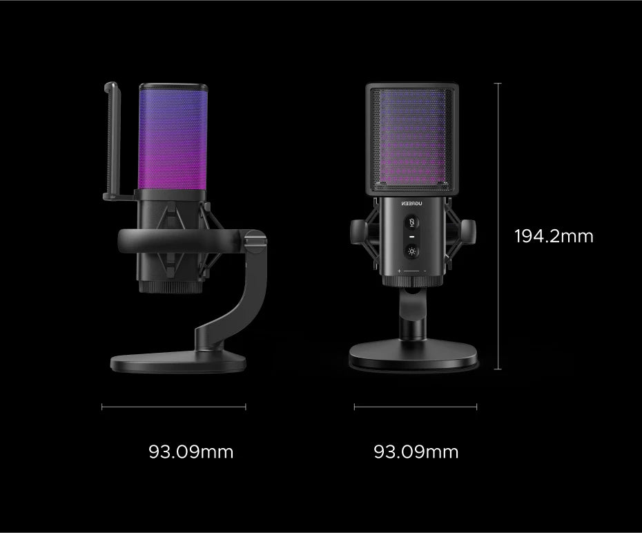 USB Condenser Microphone with RGB Lighting for Gaming and Streaming - 21