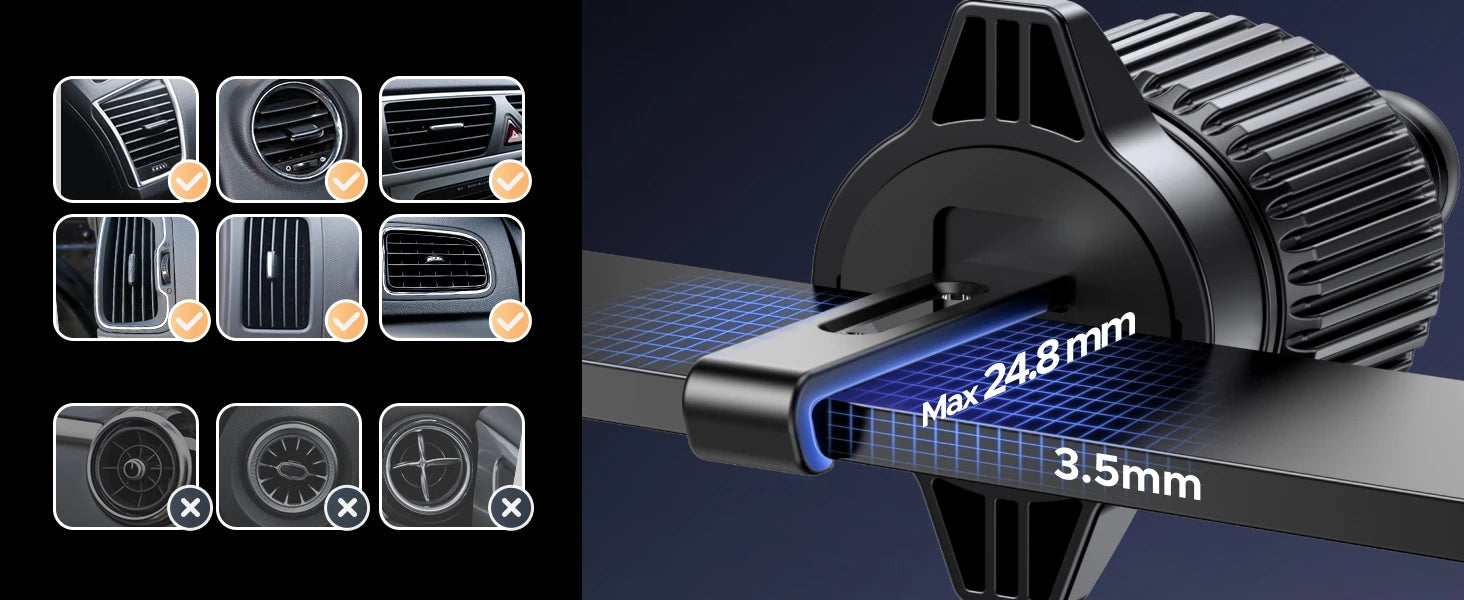 Magnetic Car Phone Mount for Dashboard and Air Vent - 10