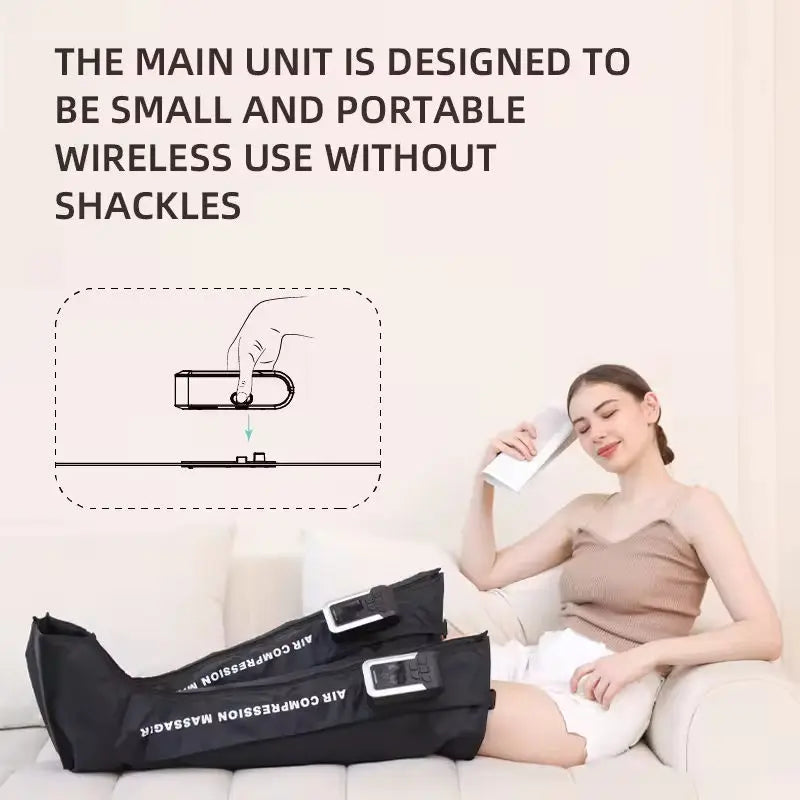 Cordless Full Leg Air Compression Massager for Circulation