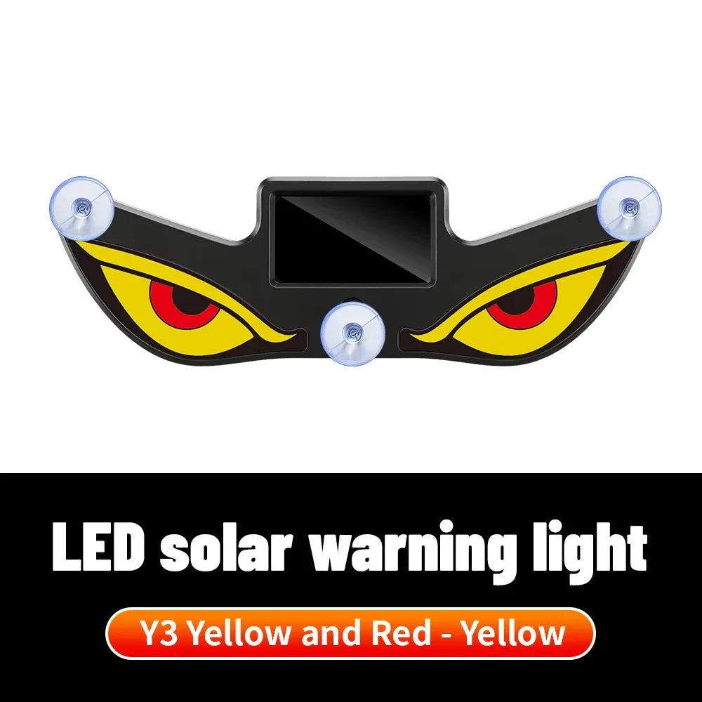 Solar Powered Demon Eye LED Car Warning Light - 18