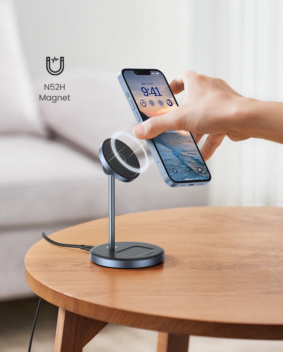 2-in-1 Magnetic Wireless Charging Stand for iPhone and Earbuds - 8