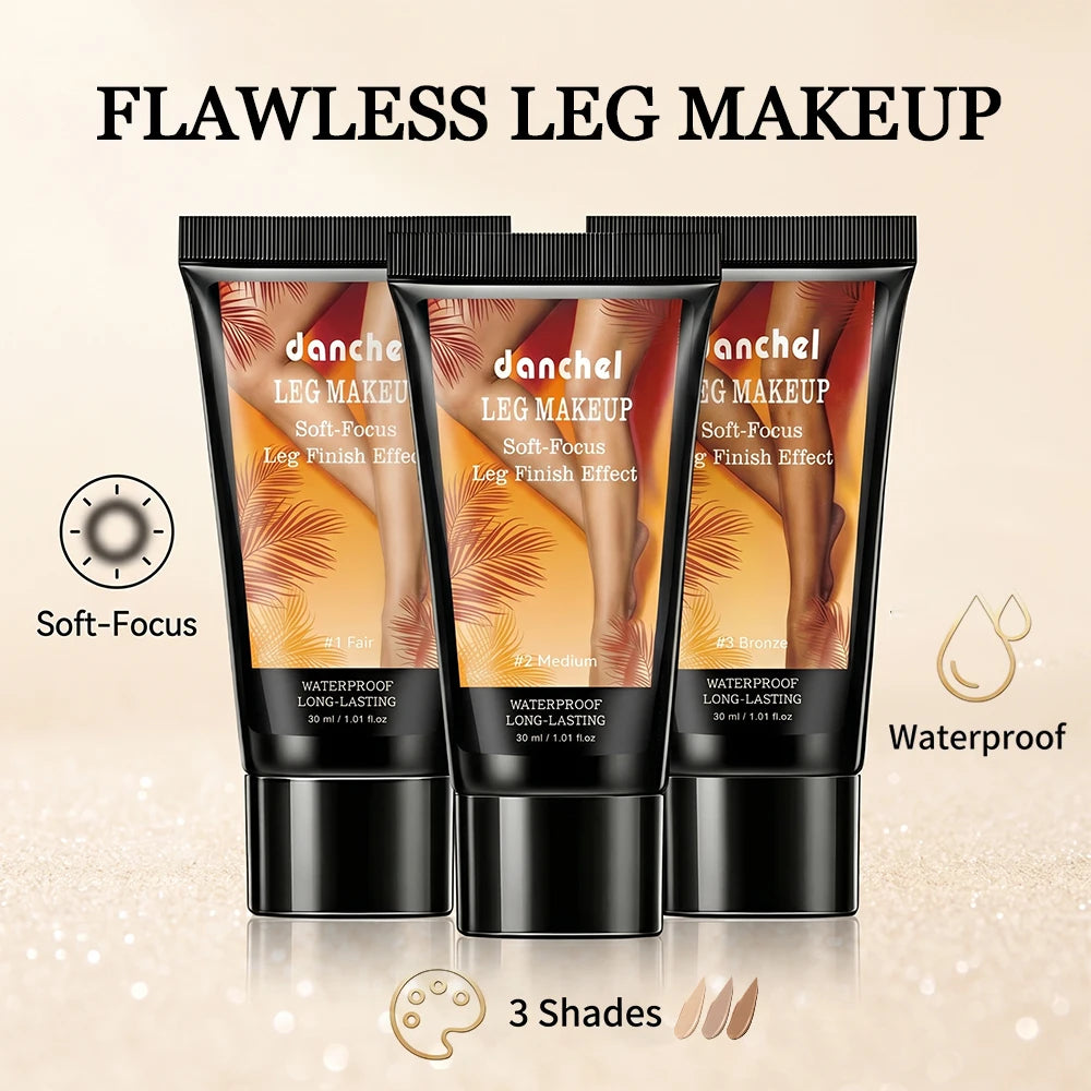 Waterproof Leg and Body Foundation with Application Glove